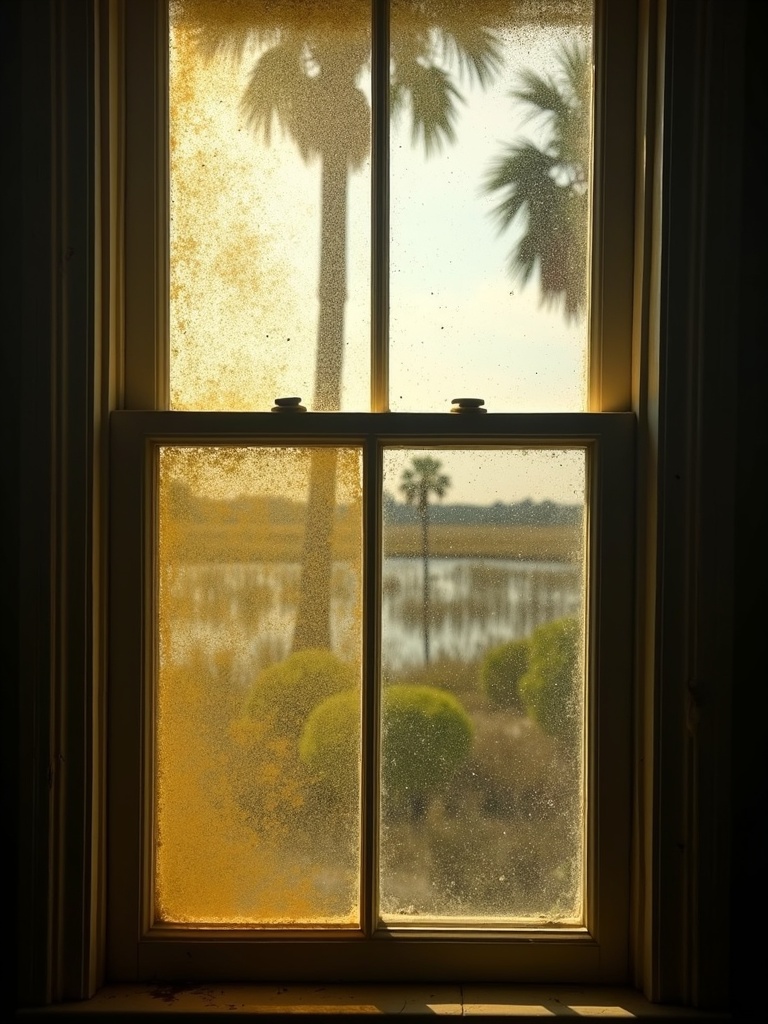 Illustrative window with visible marks